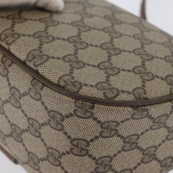 GUCCI GG Supreme Web Sherry Line Umhängetasche PVC Beige Gold 169937 Auth ka3198