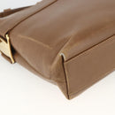 Salvatore Ferragamo Shoulder Bag Leather Brown Gold Auth ka3200-11