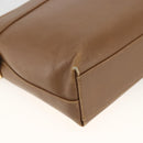 Salvatore Ferragamo Shoulder Bag Leather Brown Gold Auth ka3200-13