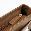 Salvatore Ferragamo Shoulder Bag Leather Brown Gold Auth ka3200-14