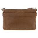 Salvatore Ferragamo Shoulder Bag Leather Brown Gold Auth ka3200-2