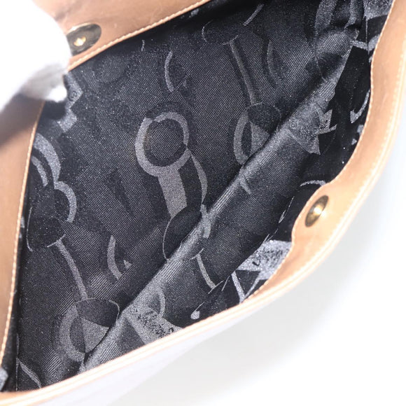 Salvatore Ferragamo Shoulder Bag Leather Brown Gold Auth ka3200
