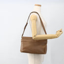 Salvatore Ferragamo Shoulder Bag Leather Brown Gold Auth ka3200-23