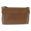 Salvatore Ferragamo Shoulder Bag Leather Brown Gold Auth ka3200-3