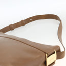 Salvatore Ferragamo Shoulder Bag Leather Brown Gold Auth ka3200-8