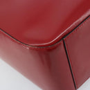 CELINE Hand Bag Leather Red Gold Auth ka3202-14