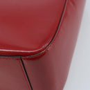 CELINE Hand Bag Leather Red Gold Auth ka3202-15