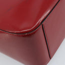 CELINE Hand Bag Leather Red Gold Auth ka3202-16