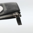 Salvatore Ferragamo Clutch Bag Leather Black Silver Auth ka3207-12