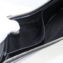 Salvatore Ferragamo Clutch Bag Leather Black Silver Auth ka3207-17