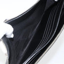 Salvatore Ferragamo Clutch Bag Leather Black Silver Auth ka3207-18