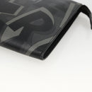 Salvatore Ferragamo Clutch Bag Leather Black Silver Auth ka3207-8
