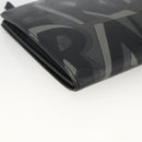 Salvatore Ferragamo Clutch Bag Leather Black Silver Auth ka3207-9