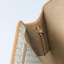 Christian Dior Honeycomb Canvas Chain Shoulder Bag PVC Beige Gold Auth ka3209-19