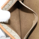 Christian Dior Honeycomb Canvas Chain Shoulder Bag PVC Beige Gold Auth ka3209-21