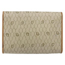 Christian Dior Honeycomb Canvas Chain Shoulder Bag PVC Beige Gold Auth ka3209-3