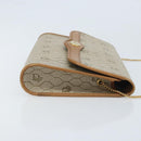 Christian Dior Honeycomb Canvas Chain Shoulder Bag PVC Beige Gold Auth ka3209-4