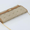 Christian Dior Honeycomb Canvas Chain Shoulder Bag PVC Beige Gold Auth ka3209-6
