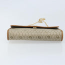 Christian Dior Honeycomb Canvas Chain Shoulder Bag PVC Beige Gold Auth ka3209-9
