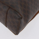 CELINE Macadam Canvas Hand Bag PVC Leather Brown Gold Auth ka3211-17