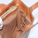 CELINE Macadam Canvas Hand Bag PVC Leather Brown Gold Auth ka3211-21