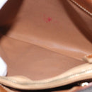 CELINE Macadam Canvas Hand Bag PVC Leather Brown Gold Auth ka3211-9