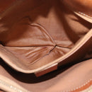 CELINE Macadam Canvas Hand Bag PVC Leather Brown Gold Auth ka3211-29