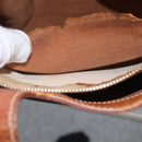 CELINE Macadam Canvas Hand Bag PVC Leather Brown Gold Auth ka3211-32