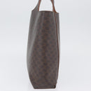 CELINE Macadam Canvas Hand Bag PVC Leather Brown Gold Auth ka3211-3