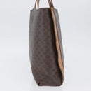 CELINE Macadam Canvas Hand Bag PVC Leather Brown Gold Auth ka3211-4