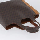 CELINE Macadam Canvas Hand Bag PVC Leather Brown Gold Auth ka3211-6