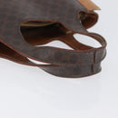 CELINE Macadam Canvas Hand Bag PVC Leather Brown Gold Auth ka3211-7