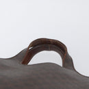 CELINE Macadam Canvas Hand Bag PVC Leather Brown Gold Auth ka3211-14