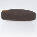 CELINE Macadam Canvas Hand Bag PVC Leather Brown Gold Auth ka3211-5