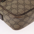 GUCCI GG Supreme Shoulder Bag PVC Beige Silver 114291 Auth ka3217-9