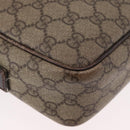 GUCCI GG Supreme Shoulder Bag PVC Beige Silver 114291 Auth ka3217-16