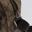 GUCCI GG Supreme Shoulder Bag PVC Beige Silver 114291 Auth ka3217-10