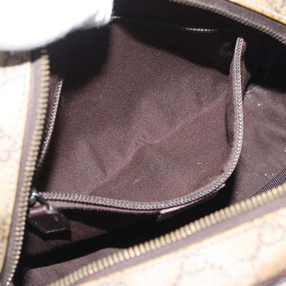 GUCCI GG Supreme Shoulder Bag PVC Beige Silver 114291 Auth ka3217
