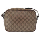 GUCCI GG Supreme Shoulder Bag PVC Beige Silver 114291 Auth ka3217-2