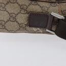GUCCI GG Supreme Shoulder Bag PVC Beige Silver 114291 Auth ka3217-4
