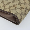 GUCCI GG Supreme Umhängetasche PVC Beige Gold Auth ka3220-13