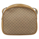 GUCCI Micro GG Supreme Web Sherry Line Shoulder Bag PVC Beige Gold Auth ka3222-2