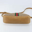 GUCCI Micro GG Supreme Web Sherry Line Shoulder Bag PVC Beige Gold Auth ka3222-5