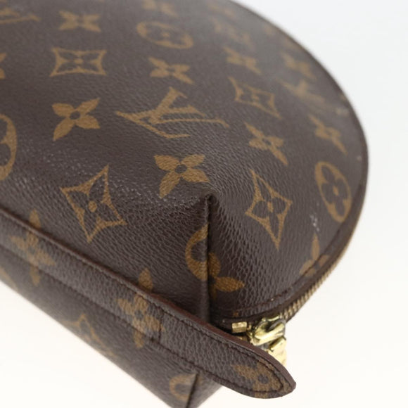LOUIS VUITTON Monogram Trousse Demi Ronde Kosmetiktasche M47520 LV Auth ka3231