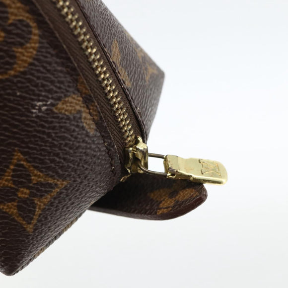 LOUIS VUITTON Monogram Trousse Demi Ronde Kosmetiktasche M47520 LV Auth ka3231