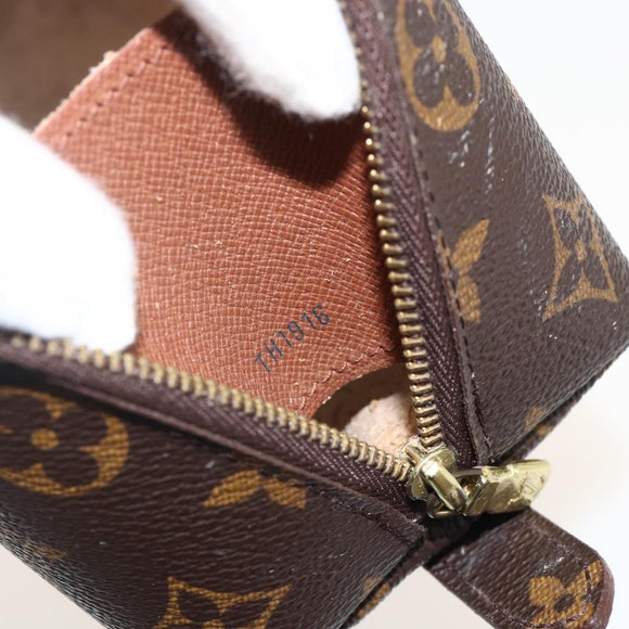 LOUIS VUITTON Monogram Trousse Demi Ronde Kosmetiktasche M47520 LV Auth ka3231