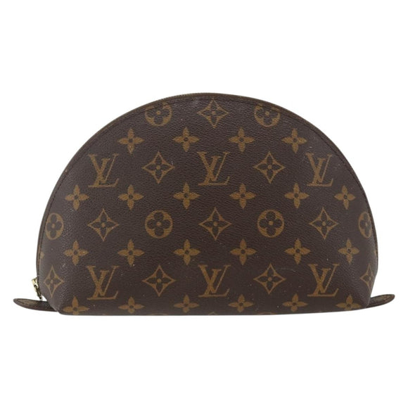 LOUIS VUITTON Monogram Trousse Demi Ronde Kosmetiktasche M47520 LV Auth ka3231