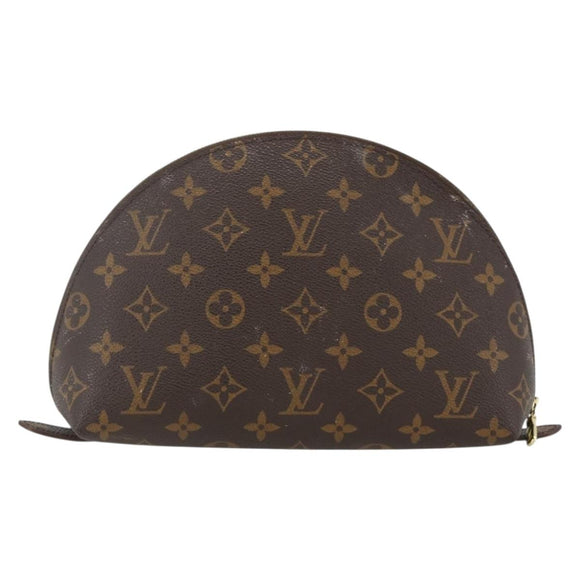 LOUIS VUITTON Monogram Trousse Demi Ronde Kosmetiktasche M47520 LV Auth ka3231