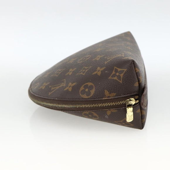 LOUIS VUITTON Monogram Trousse Demi Ronde Kosmetiktasche M47520 LV Auth ka3231