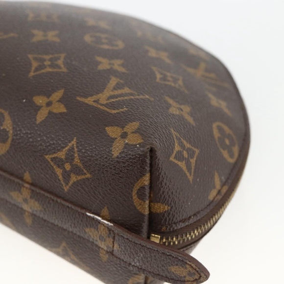 LOUIS VUITTON Monogram Trousse Demi Ronde Kosmetiktasche M47520 LV Auth ka3231